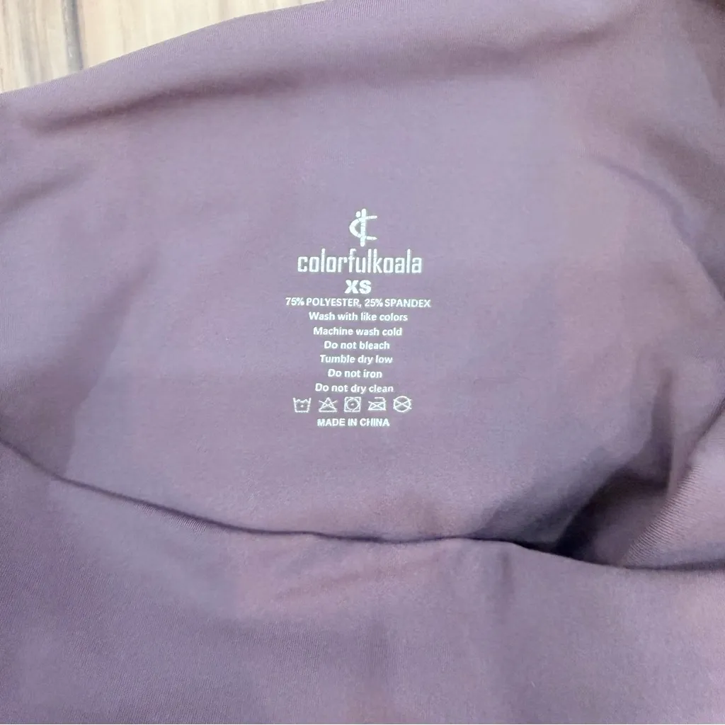 Colorful KOALA purple Sz XS biker shorts w/ pocket #outdoor - Image 2