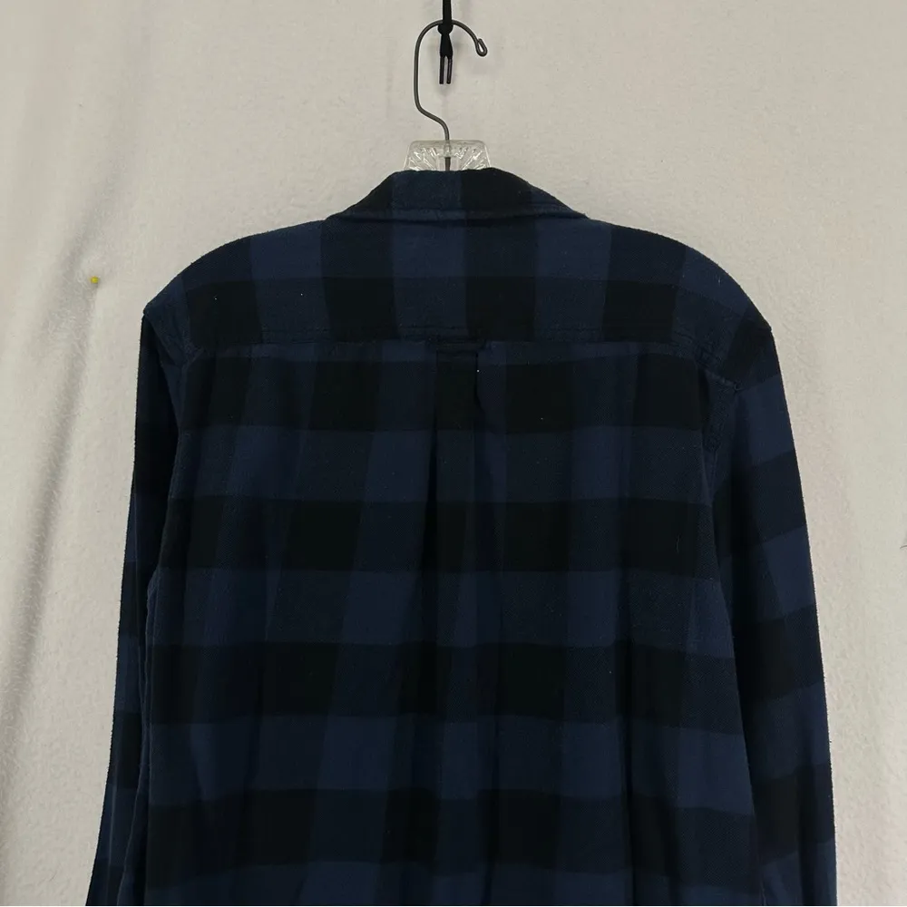 s Checkered Button Down Flannel Women’s Medium Blue - Image 8
