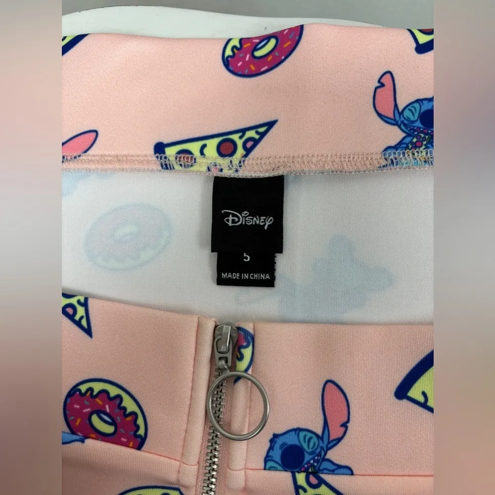 Hot Topic Disney Stitch Pizza & Donuts Scuba Skirt - NEW - Size 5 (28) - Image 4
