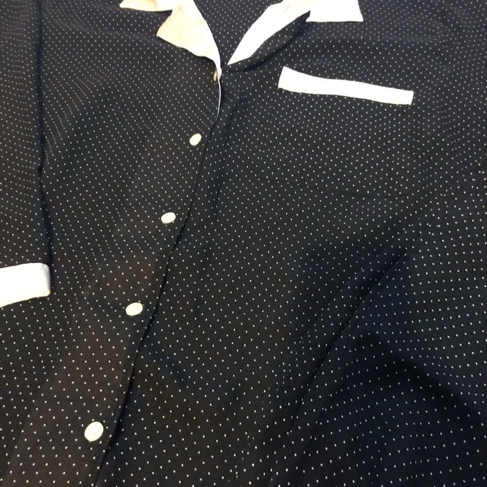 Vintage Lane Bryant black/white polka dot satin Black Size undefined - Image 3