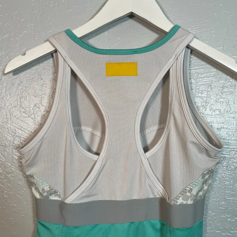 Adidas Stella McCartney Women 36 ASMCB Barricade Joy Green Tennis White Tank Top Blue - Image 7