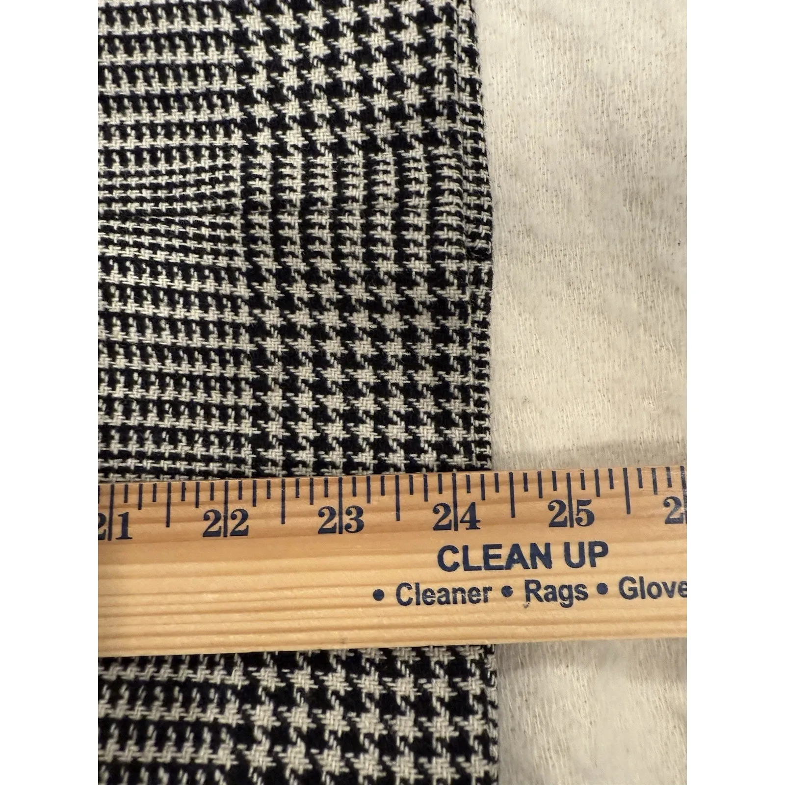 Vintage Rafaela Y2K Black and White Wool Blend Tweed Checkered Blazer Size 8 - Image 6