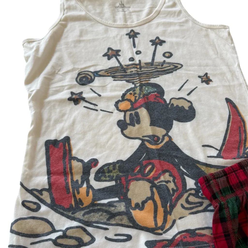 Disney Parks Mickey Mouse Women’s Pajama Set Holiday Mickey on Skis - Image 3