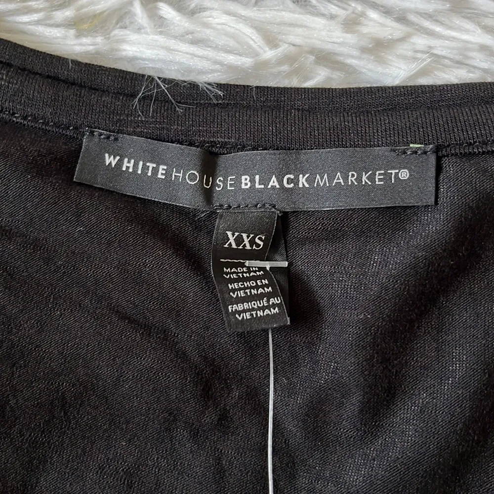 Whitehouse black Market short sleeve V neck Jetsetter Tee black size XXS - Image 6