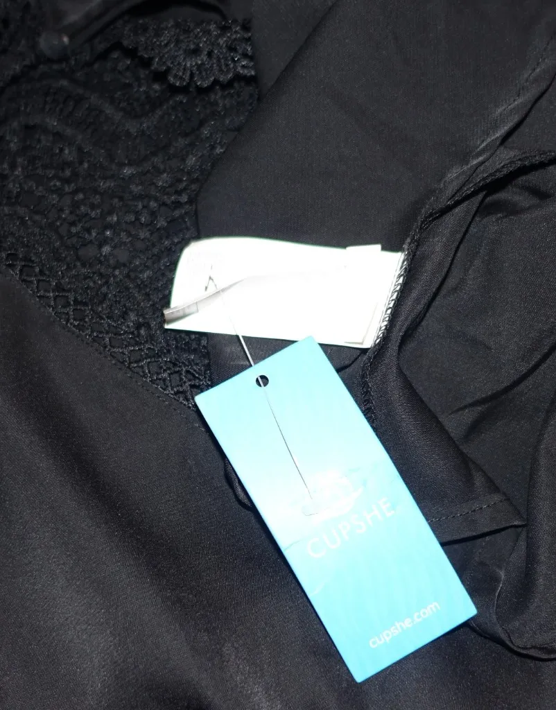 Cupshe Black Lace Dress L NWT - Image 7