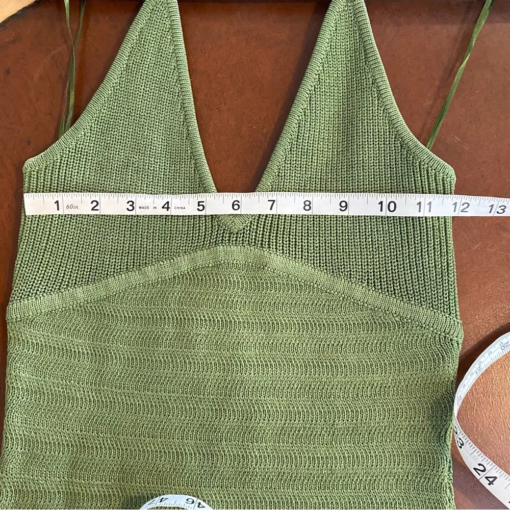 Revolve Finders Keepers Iggy Knit Long Maxi Dress Fern Green Size small / 4 NWT - Image 5