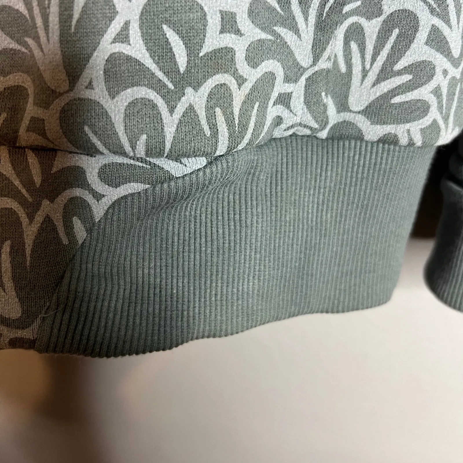 Horny Toad Full Zip Hooded Jacket Size S Green Patterned Fleece‎ Cozy Jacket - Image 8