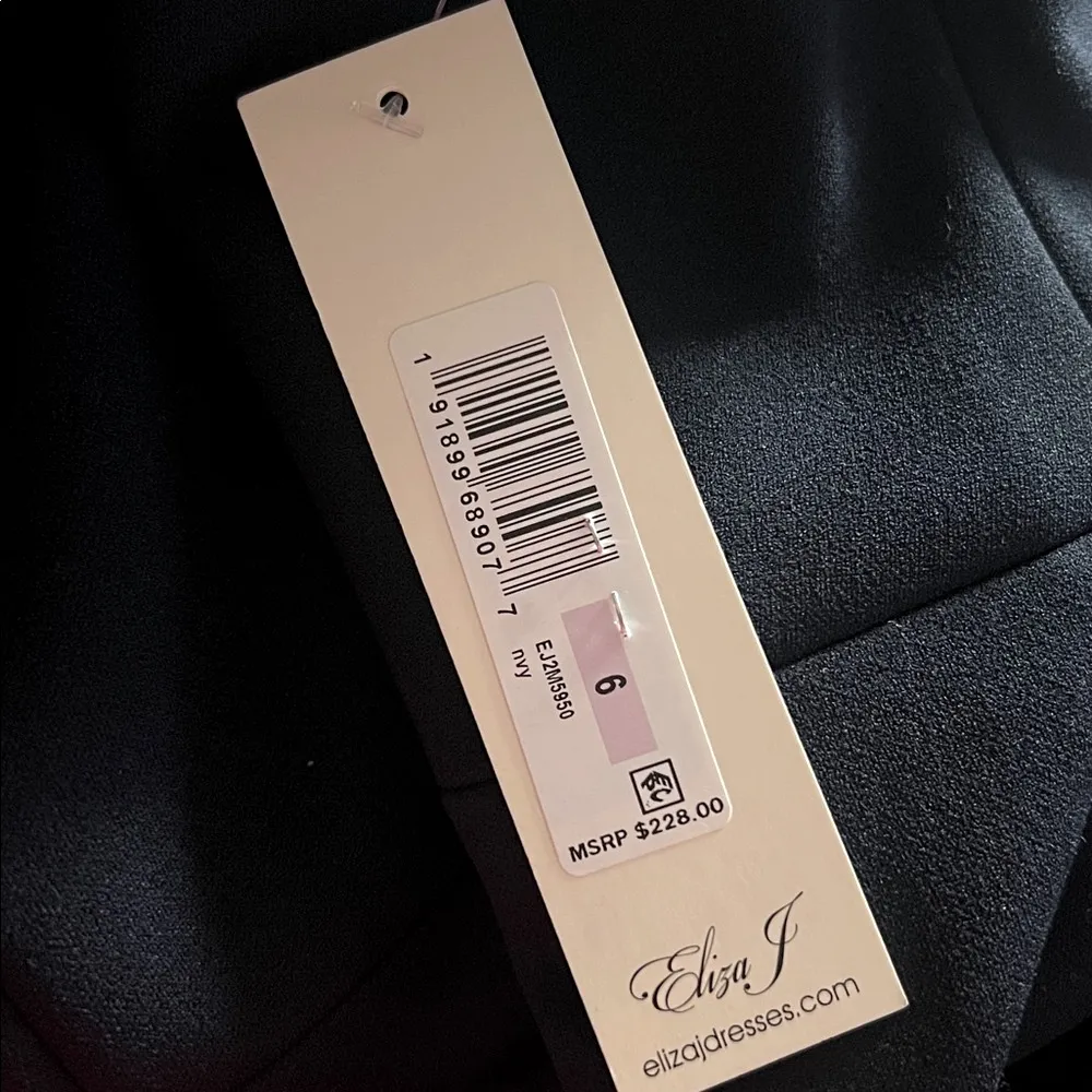 Eliza J. Mush Flutter Sleeve Maxi Dress in Navy, Size 6, NEW - Image 10