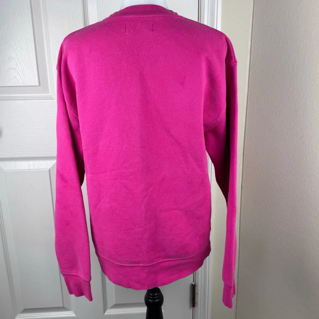 Brunette The Label BLONDE Graphic Pink Fuchsia Pullover Sweatshirt Size XS/S - Image 10