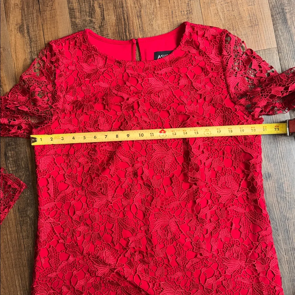 Ashro Elegant Red Lace Set Size 14 - Image 10
