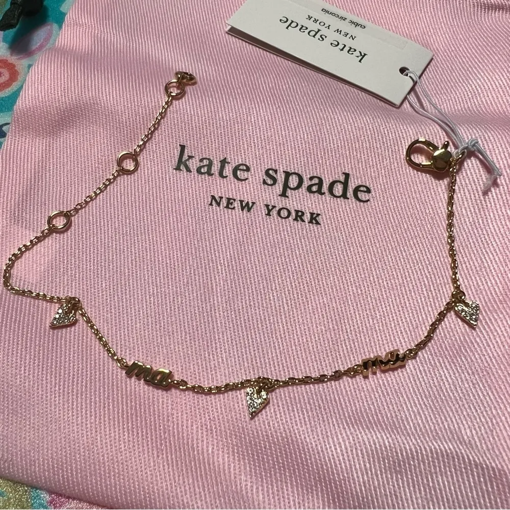 Kate Spade New York Gold Tone Mama Charm Bracelet - Image 5