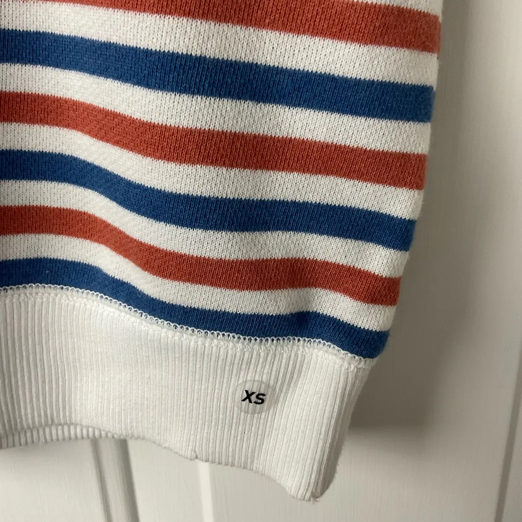 Aerie French Terry Sleeveless Stripe Sweatshirt Size XS - Image 5