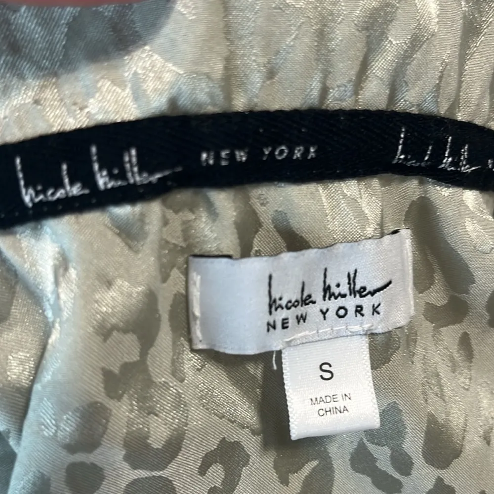 Nicole Miller New York Silky Light Champane Sage Green Pajama Set - Image 9