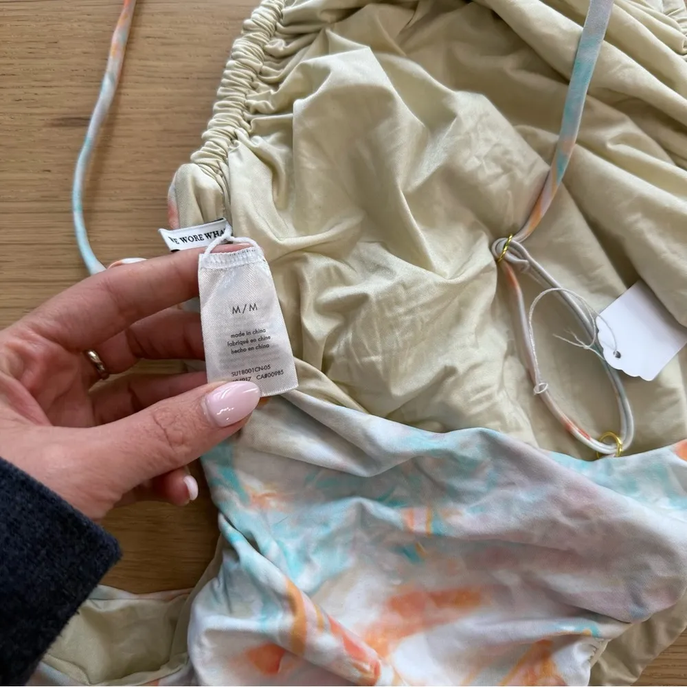 WeWoreWhat Revolve Liv One Piece Swimsuit Flattering Crystal Size Medium 1247 - Image 7