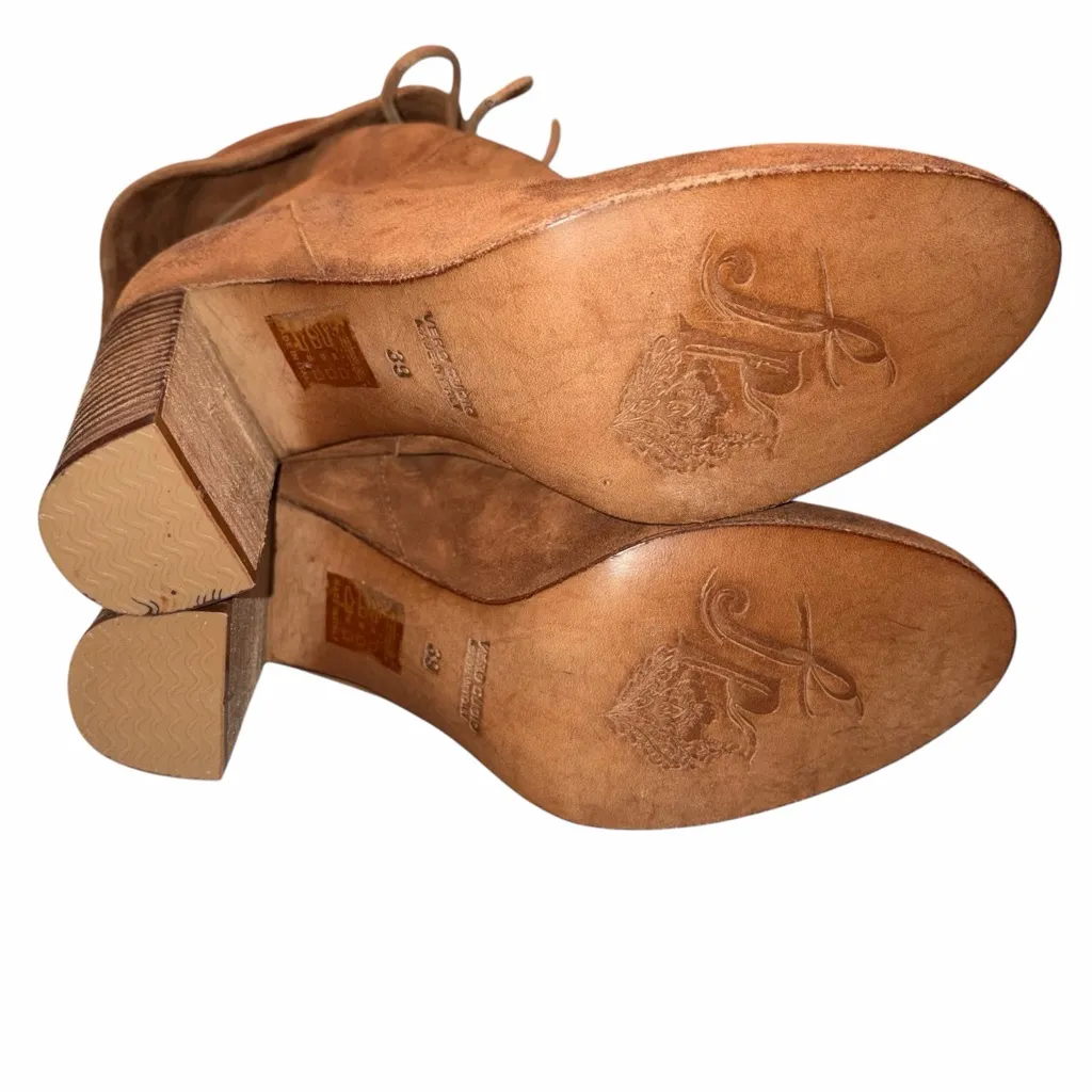 NEW Free People Brown Distressed Suede Mila Heel Boot size 39 - Image 10