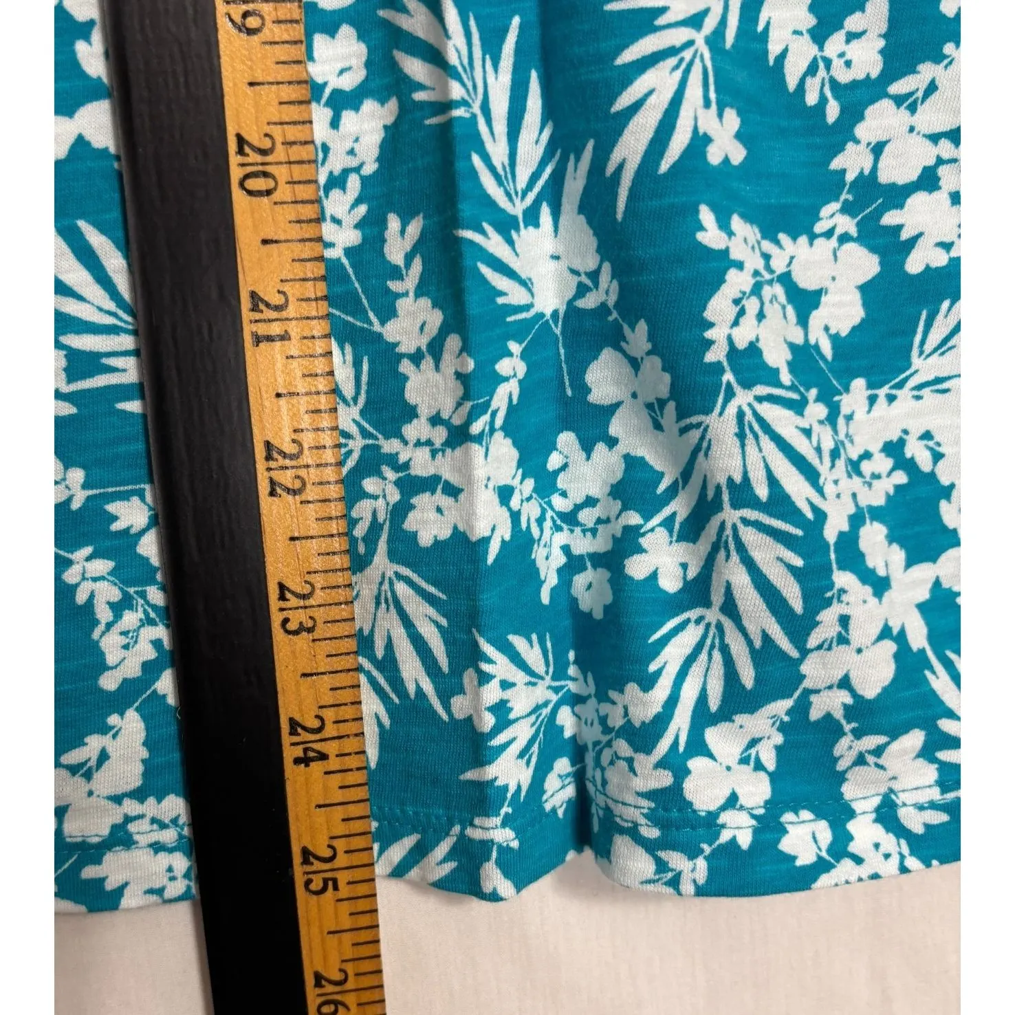 Liz Claiborne Top Womens XL Turquoise Tropical Flutter Sleeve NWT Christmas Gift - Image 7