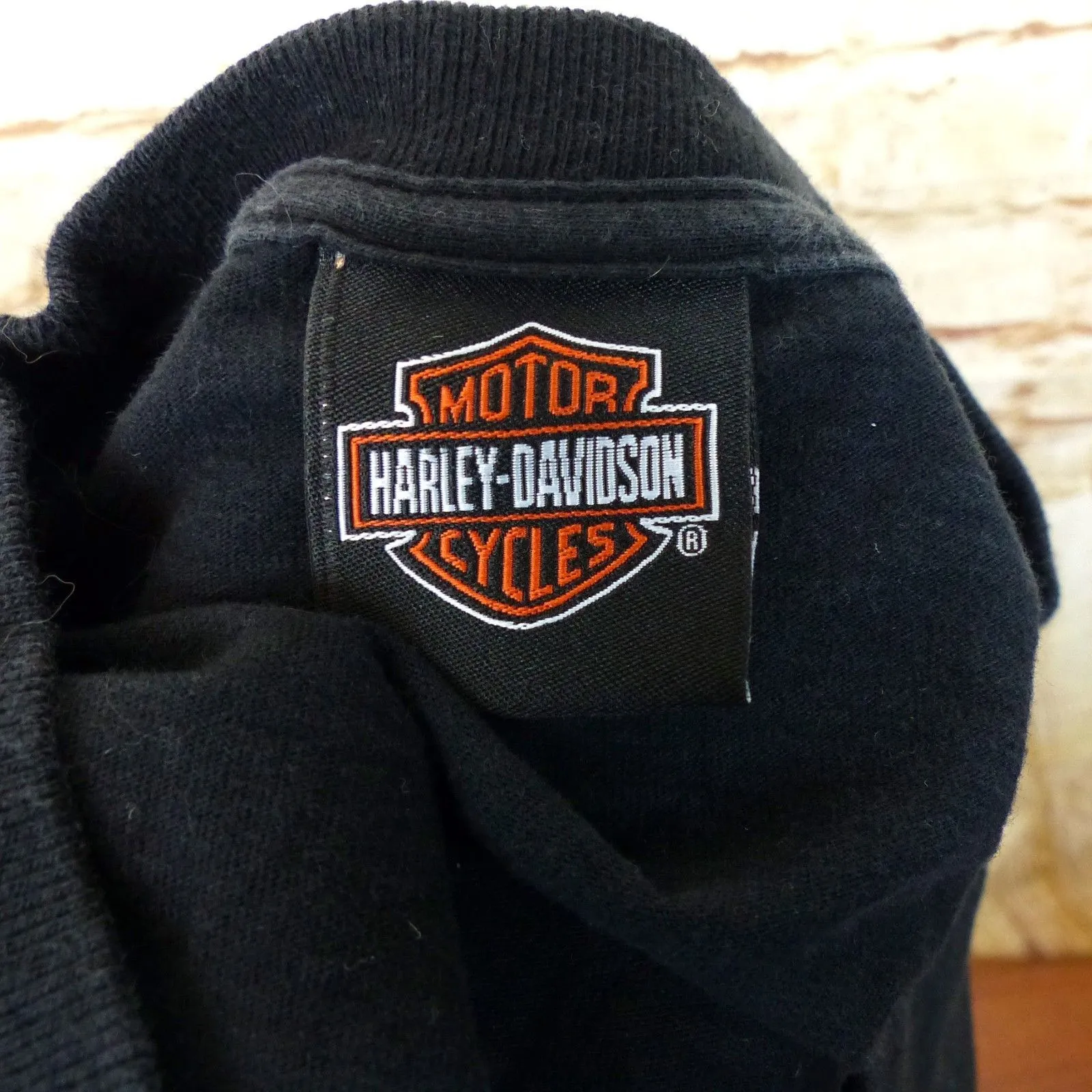 VTG Harley Davidson Crop Shirt Women L Black Seminole Indian Florida RK Stratman Size L - Image 8