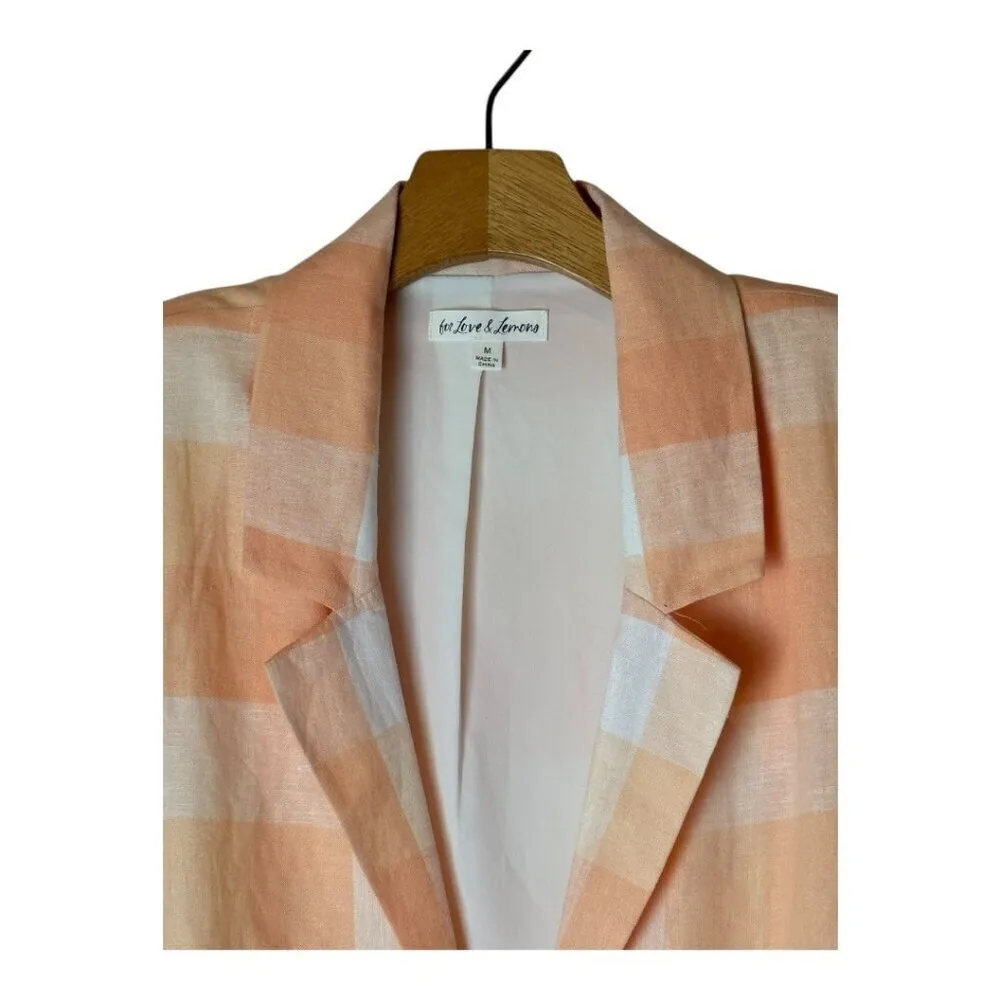 For‎ Love & Lemons Blazer Women Medium Orange Tangerine Cropped Eugenie Coat - Image 5