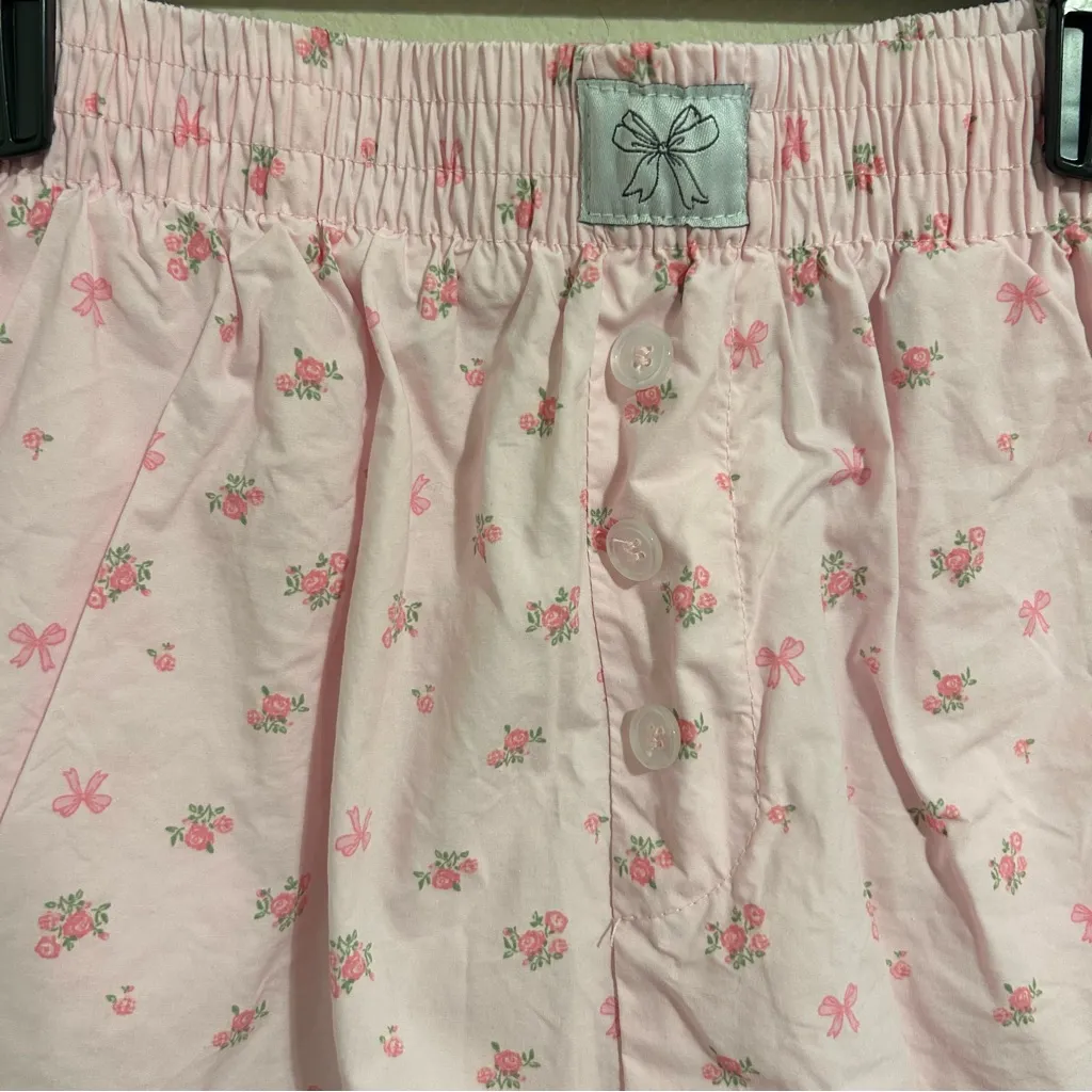 Happily Grey floral boxer short Pink - Image 3