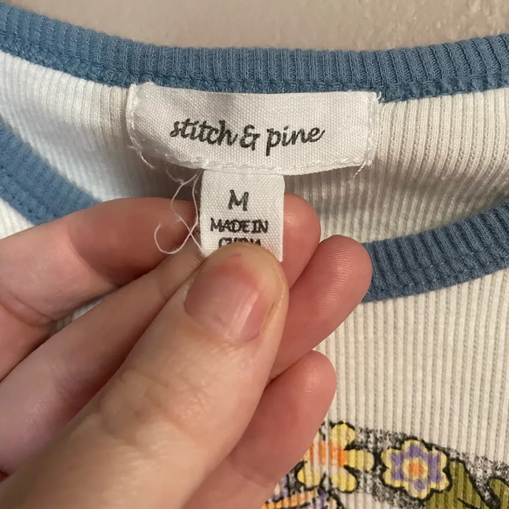 Stitch & Pine Baseball Style Tee Blue Size M - Image 5