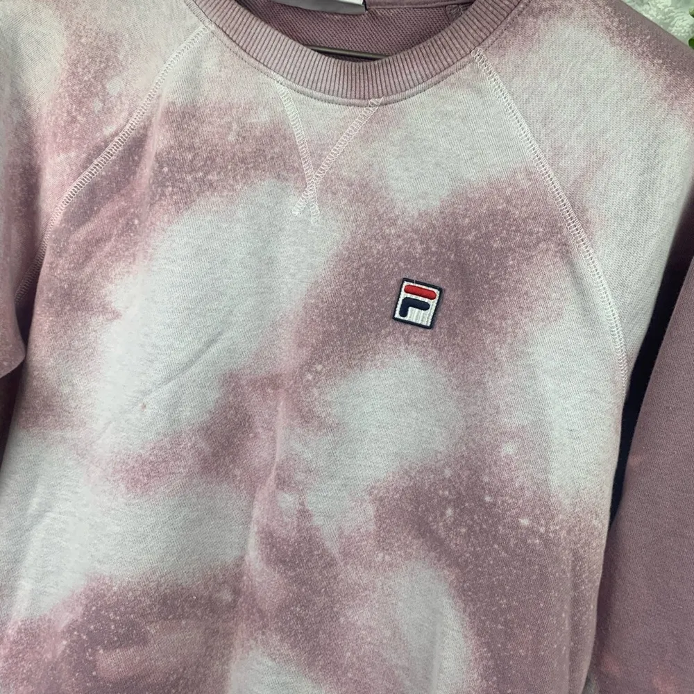 Fila Custom Bleach Splatter Sweatshirt SZ M - Image 4