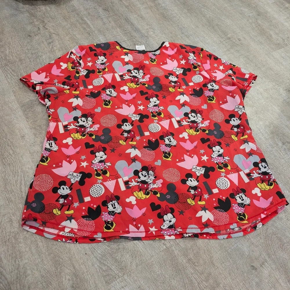 Disney Minnie Mouse Scrub Top Size 2XL - Image 2