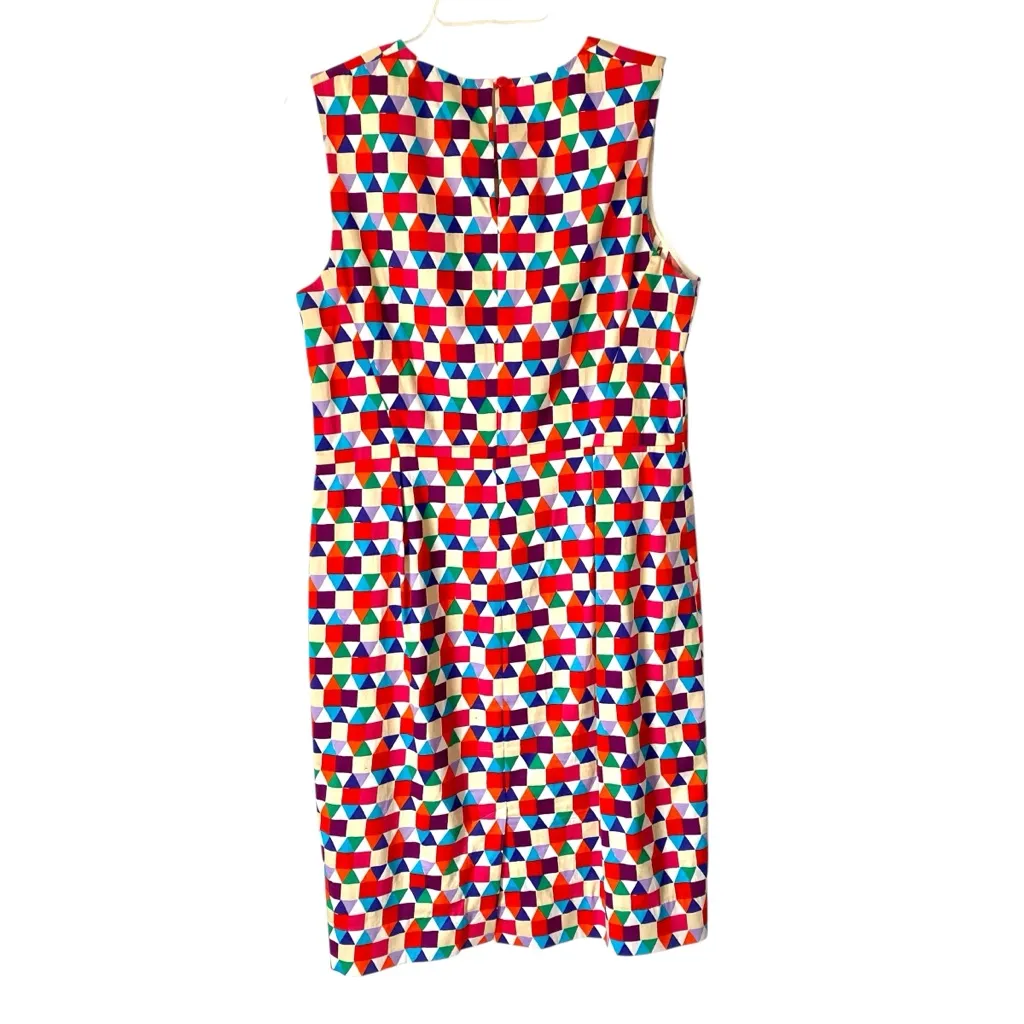 Kate Spade New York Abbey Colorful Geometric Print Dress Silk Blend size 12 - Image 5
