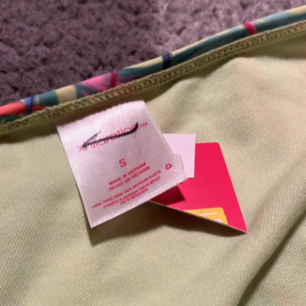 NWT Xhilaration Junior’s Tropical Green Bikini Bottoms Size Small - Image 4