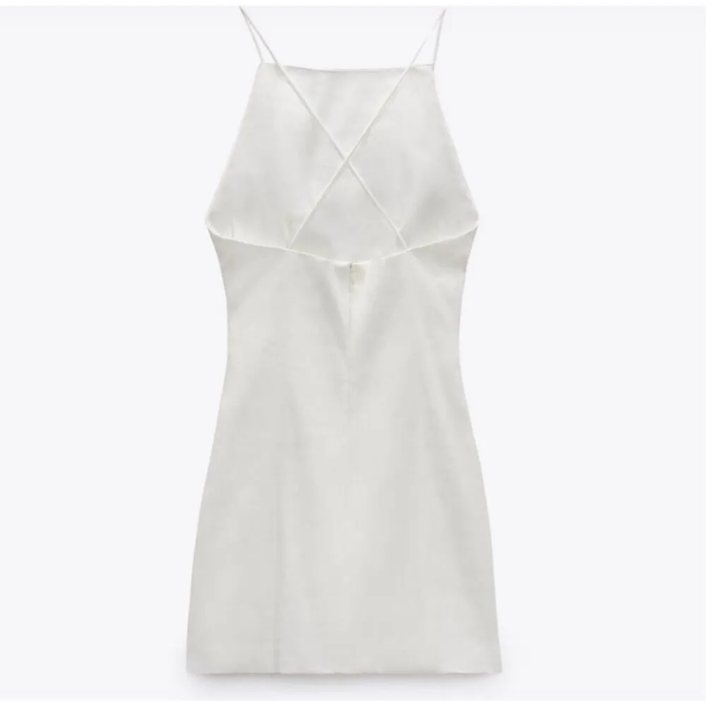 ✨Zara Draped Linen White Sz XS Dress✨ - Image 7