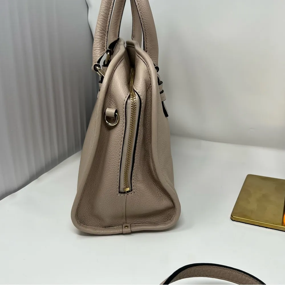 Kate Spade Jackson Street Lottie Satchel, pink/gray/taupe. LIKE NEW! - Image 8