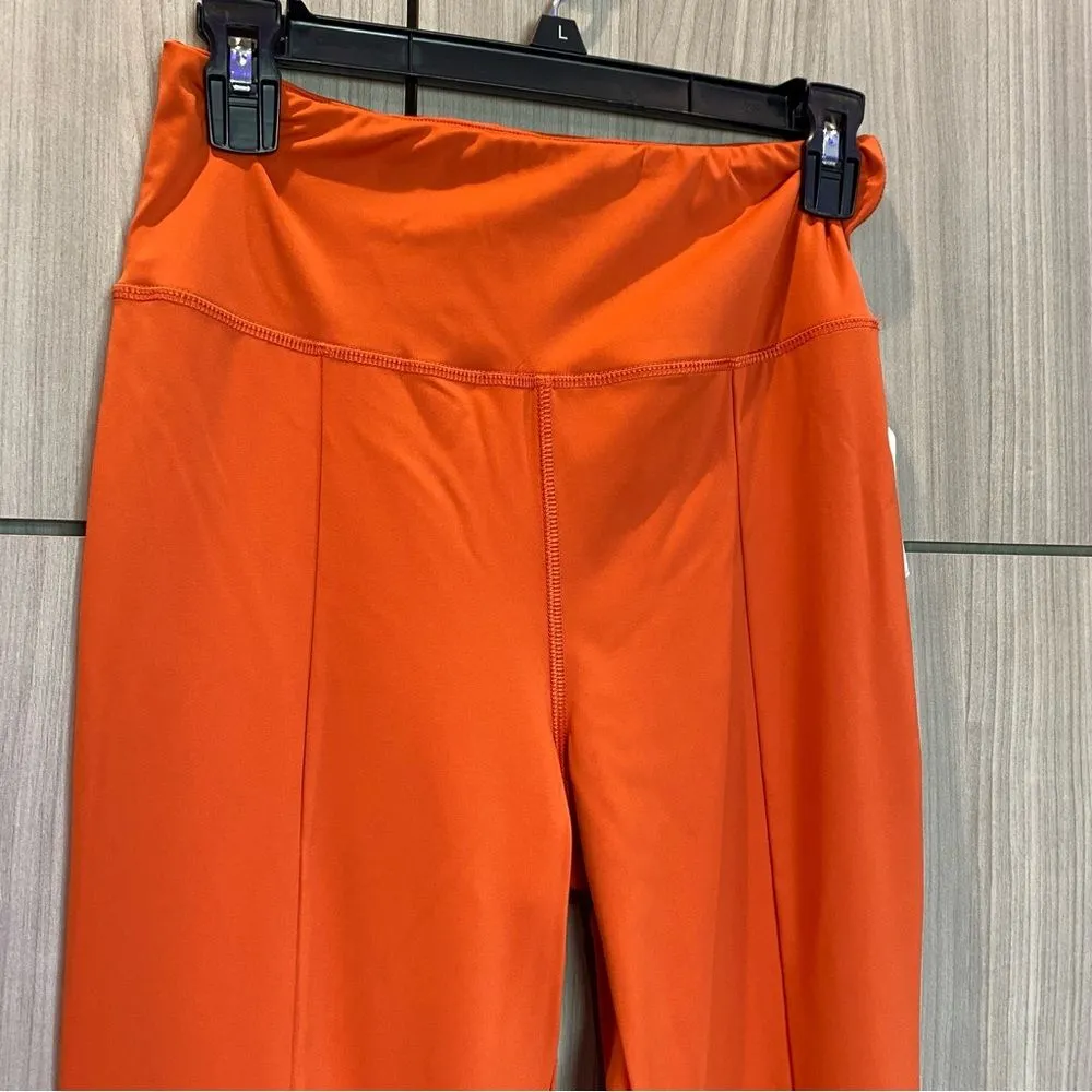 Forever 21 Split Leg Orange Flare Leggings Pants Large NWT - Image 5