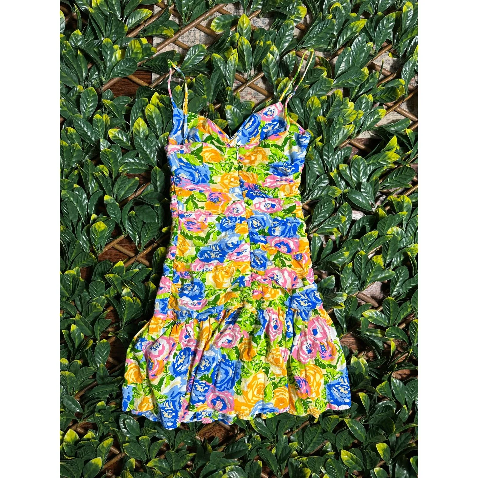 ZARA  Multicolor Scrunched Mini Dress Size XS - Image 3