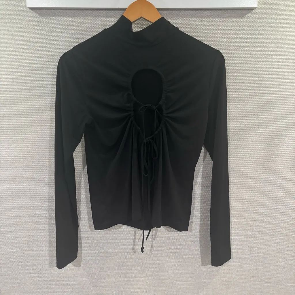Thakoon X RTR Tie Back Black Turtle Neck Size‎ Medium - Image 4