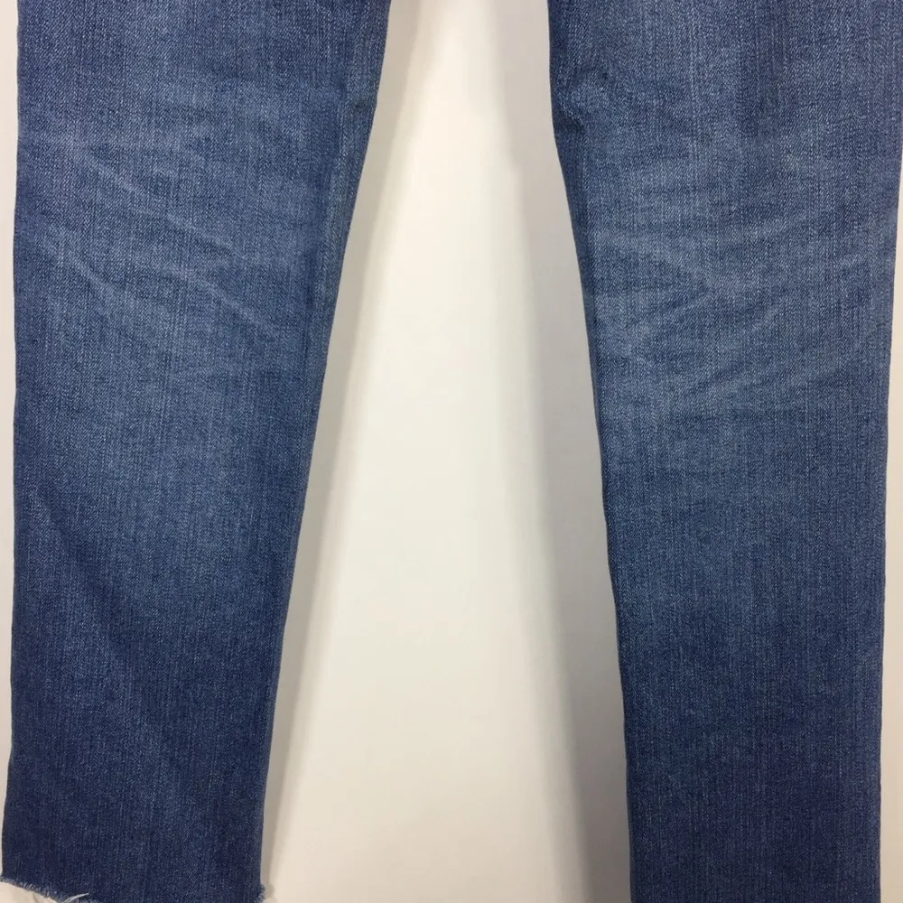 AG Adriano Goldschmied The Isabelle High Rise Straight Crop Jeans Raw Hem Ag-ed - Image 9