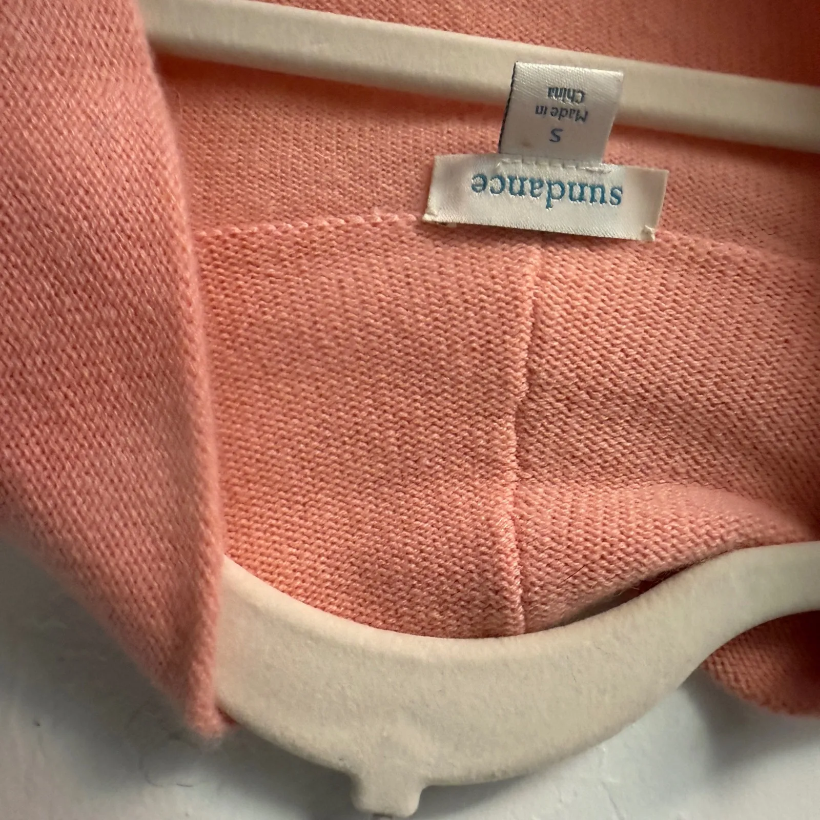Sundance Women's Cashmere V Neck‎ Sweater Coral Pink Size Small Private Luxury - Image 7