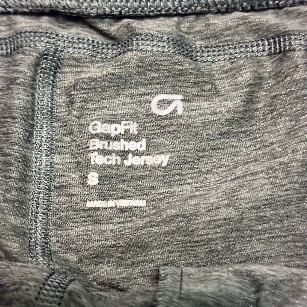 GAP Fit Heather Gray Joggers  Jersey Pants S - Image 4