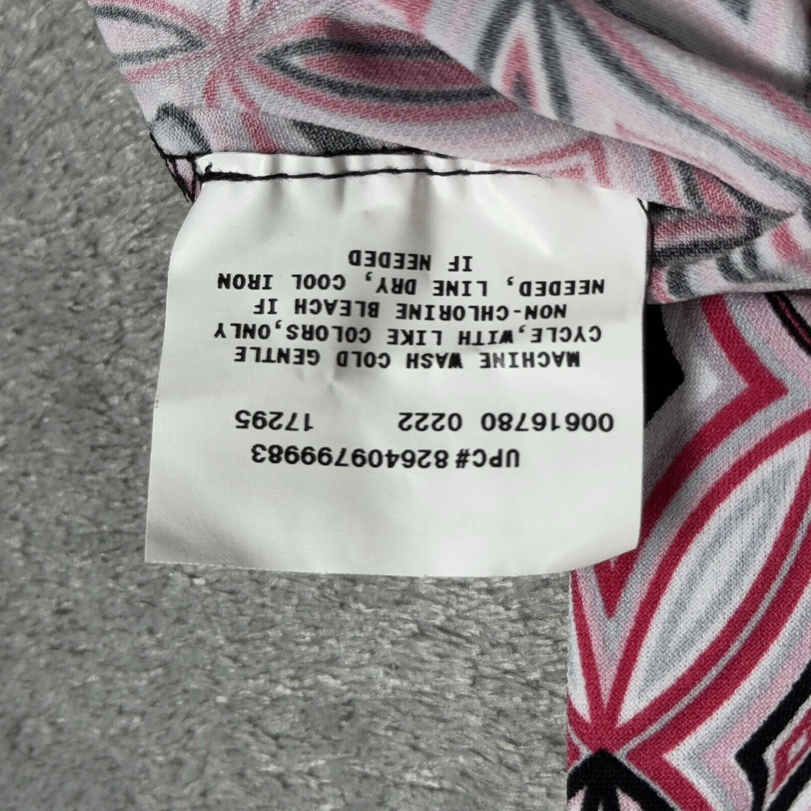 AB Studio Shirt Womens Medium White Pink Geometric Babydoll Vintage 2000s Y2K‎ - Image 8