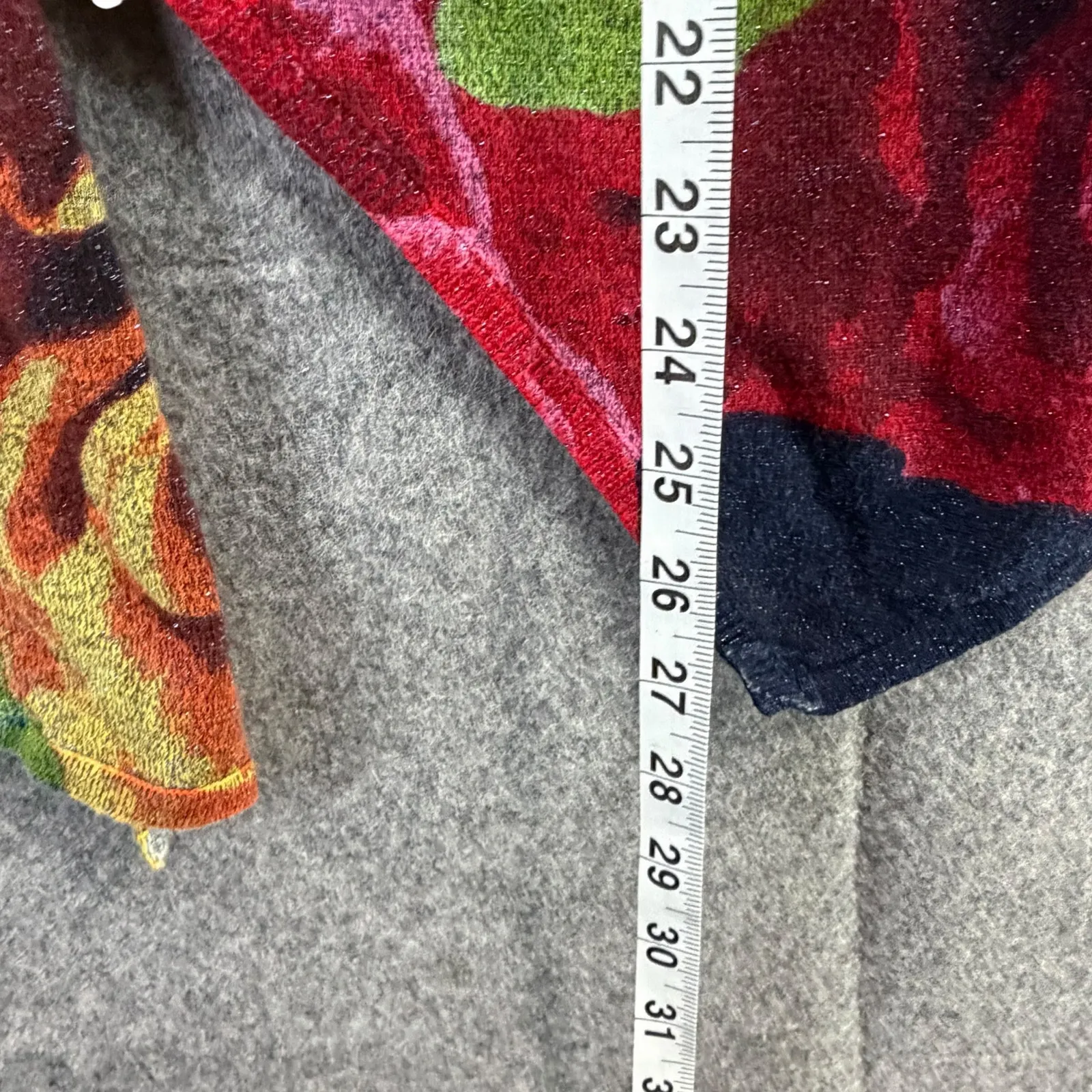 Desigual Beni Cardigan Sweater Women M Multicolor Floral Asymmetrical Boho Artsy - Image 12