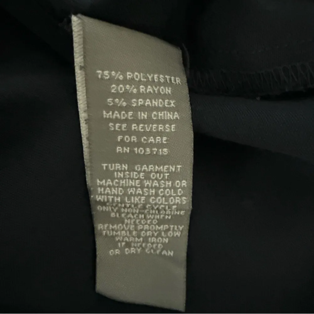 Sharagano Sleeveless Women’s Belted Blazer Dress Navy Blue With Gold Size 12 - Image 7