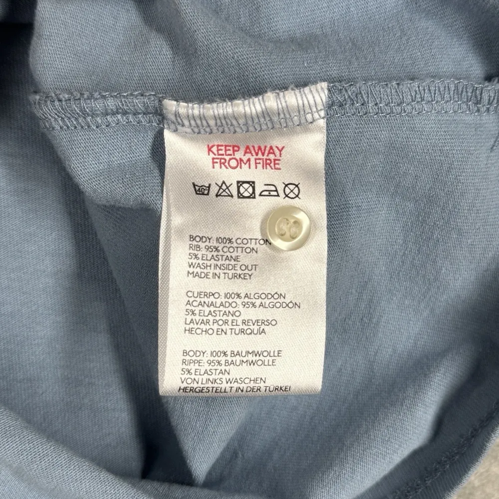 Urban Outfitters Shirt Women Large Blue Yellow Crochet Flower Crop Casual Hippie - Image 8