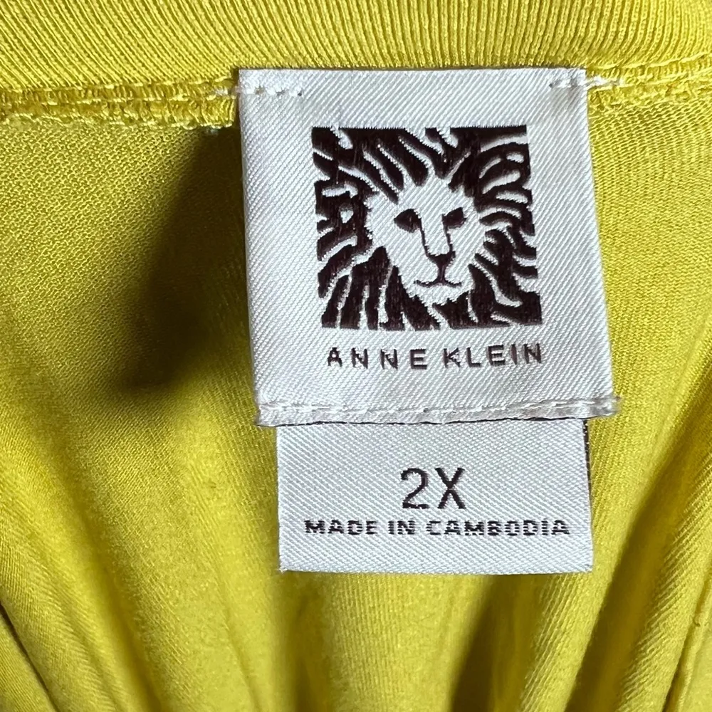 Anne Klein mustard yellow knit top size 2X - Image 4