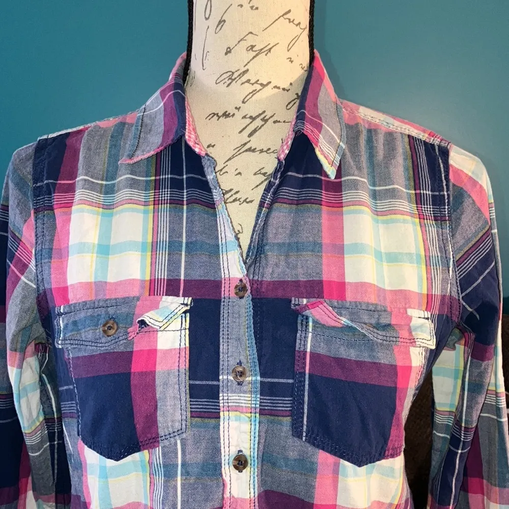 🎉4 for $20 Abercrombie Plaid Button Down, Medium - Image 2