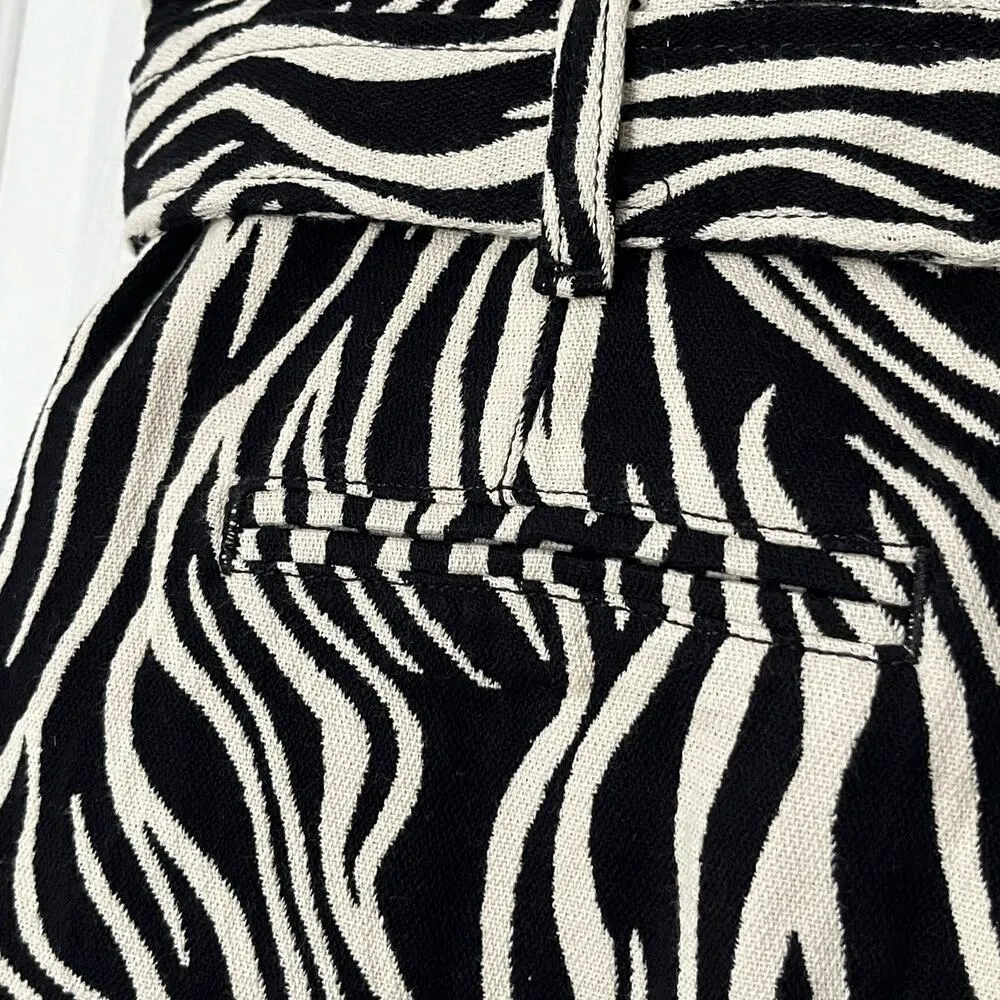 J Brand Paper Bag Waist Zebra Print Shorts - Size 29 - Image 6