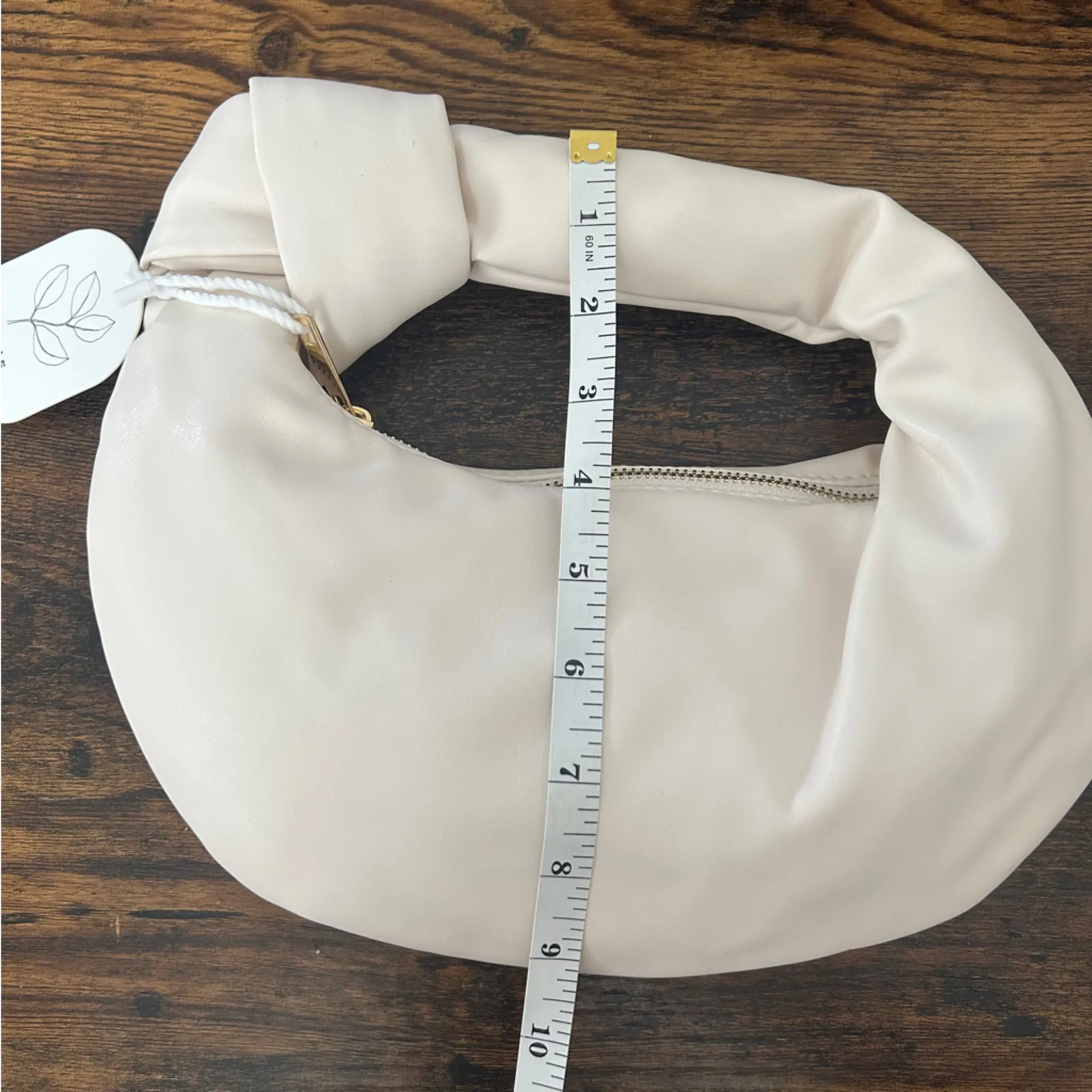 NWT Melie Bianco Alexandra Cream Vegan Leather Top Handle Bag Bridal Neutral - Image 7