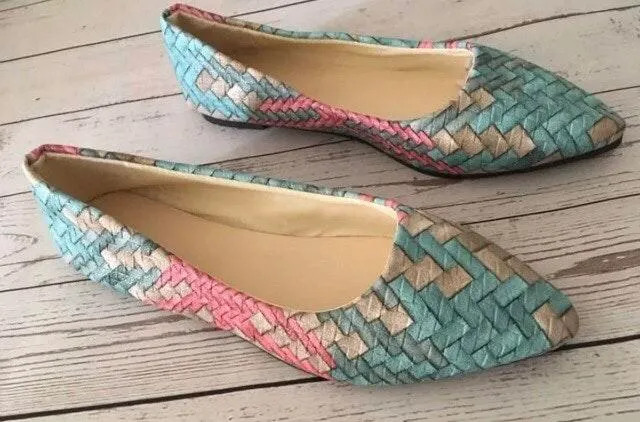 Pastel Woven Flats, Size 7 Multiple - Image 4