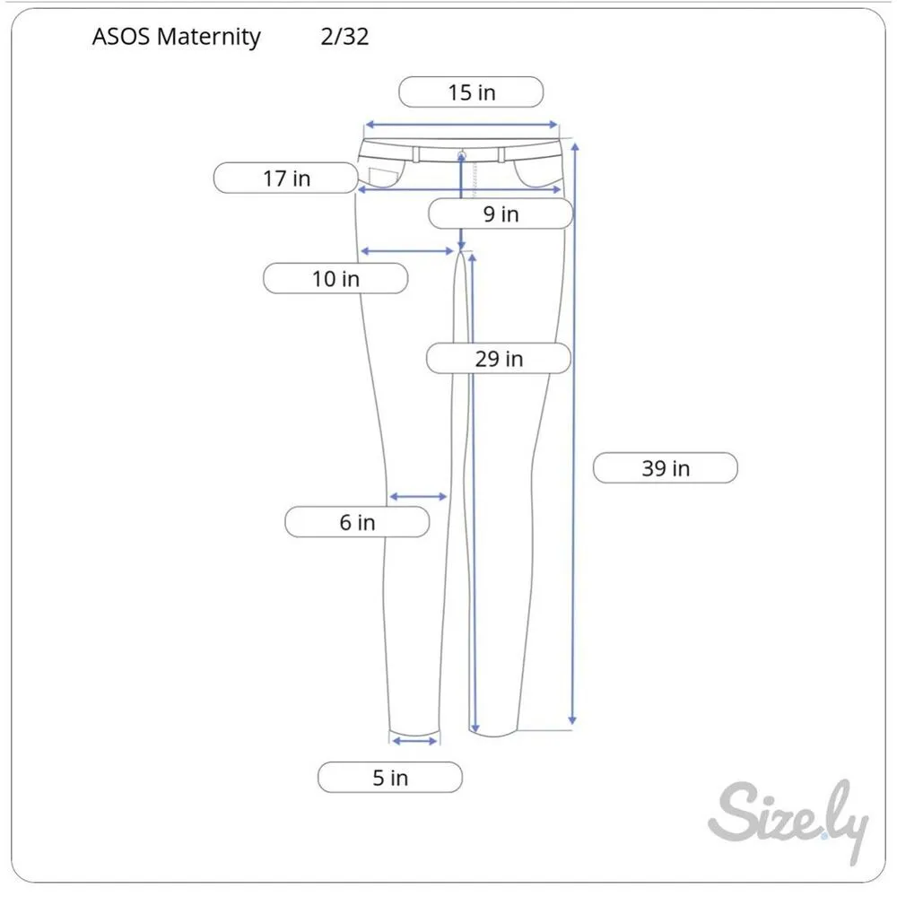 ASOS  Design Black Maternity Jeans with Front Panel Size 2 / 32 - Image 7