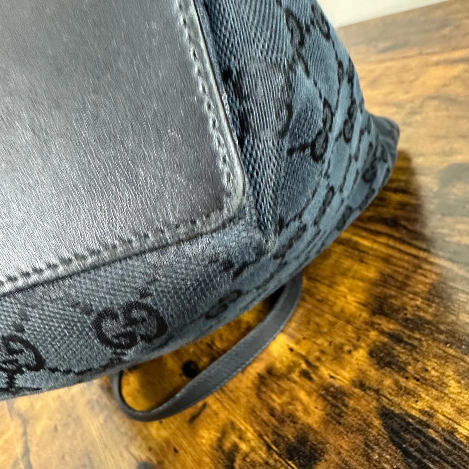 Gucci GG Canvas Tote Bag Black Authentic Designer Handbag Purse Classic - Image 15