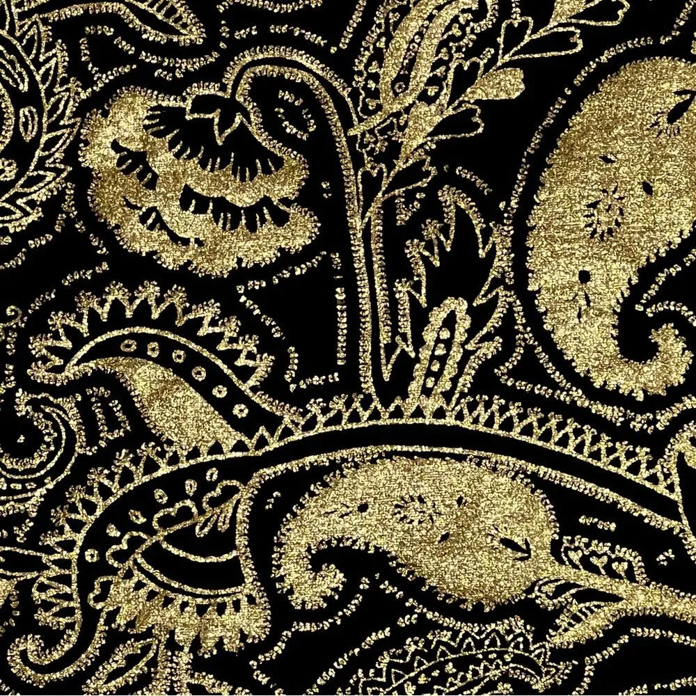 LuLaRoe Carly Gold Paisley Black Elegant High Low Short Sleeve Dress XS - Image 2