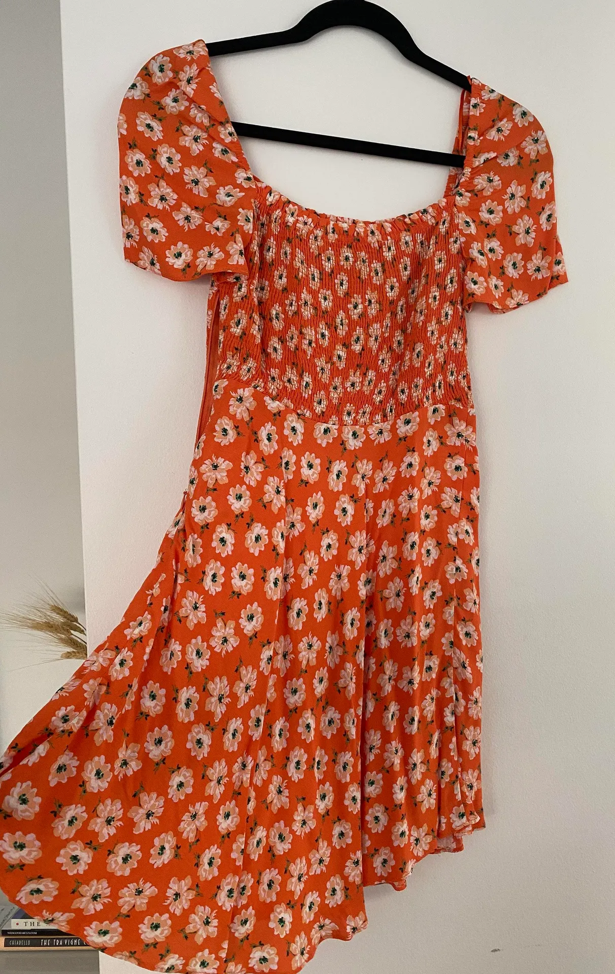 ZARA Orange Floral Mini Dress - Image 2