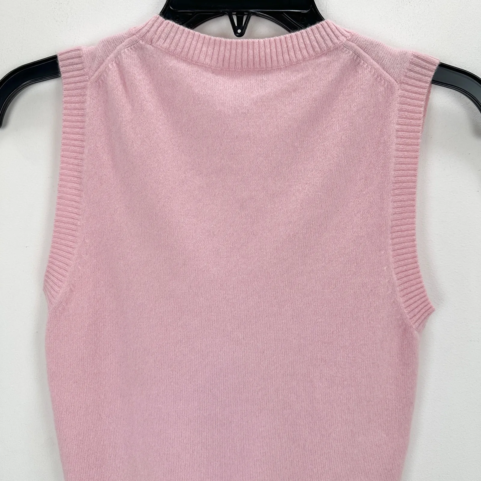 J.Crew Cashmere Sweater Shell Vest Knit Light Pink Sleeveless Classic Slim XXS - Image 2